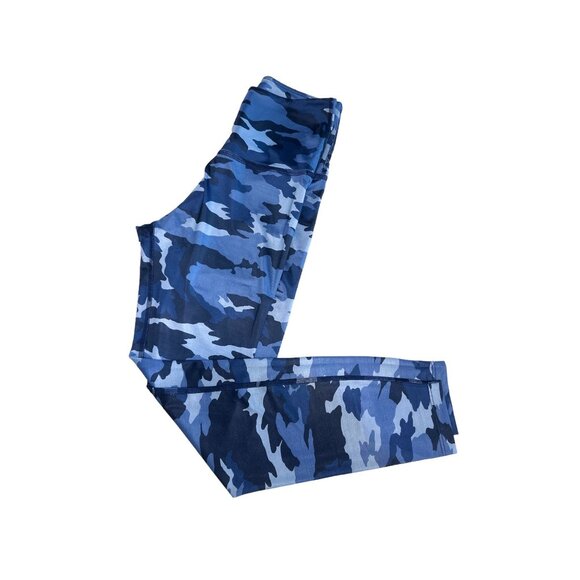 Beyond Yoga Camo Leggings Womens Medium Blue High Rise Skinny Workout Gym yoga - Picture 13 of 16